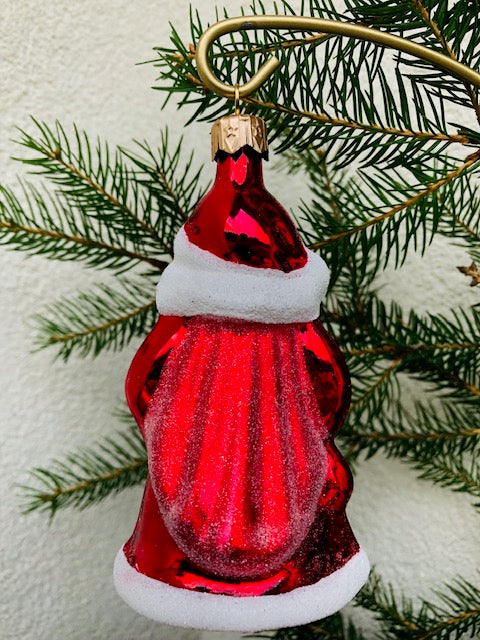 Large Santa in Red Coat Christmas Ornament