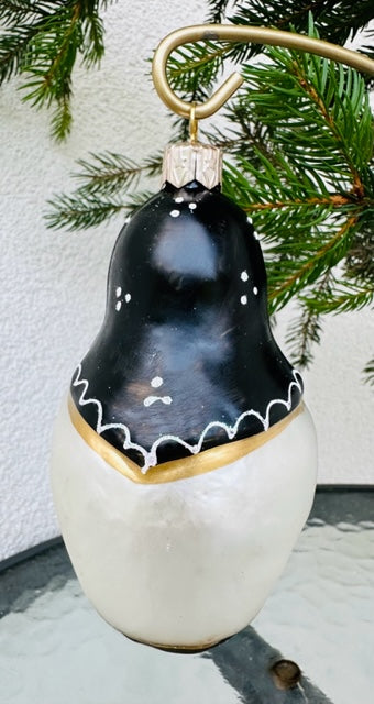 Babushka Polish Glass Christmas Ornaments