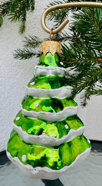 Christmas Tree with Snowman Ornament
